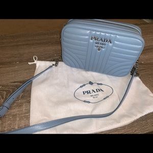 Prada Blue Diagramme Shoulder Bag